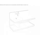 Wall-mounted washbasin cabinet made of powder-coated steel Tlyarata