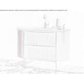 Free-standing single wooden washbasin cabinet with doors Sievi
