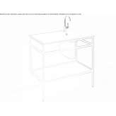 Glazed steel washbasin Flavon