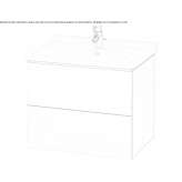 Wall-mounted washbasin cabinet with drawers Isparta