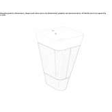 Under-washbasin cabinet standing on the floor Hopedale