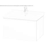 Wall-mounted washbasin cabinet with drawers Isparta