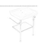 Metal console washbasin with towel rack Fizes