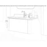 Wooden wall-mounted washbasin cabinet with drawers Sievi