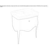 Wooden washbasin cabinet with drawers Fizes