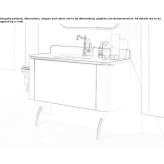 Wooden washbasin cabinet with doors Sievi