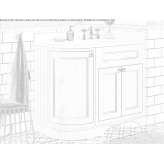 Corner wooden washbasin cabinet with doors Mackovec