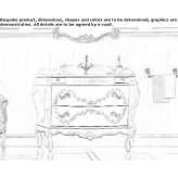 Wooden floor-standing washbasin cabinet with drawers Acheres