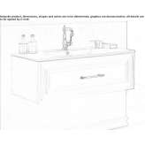 Single wooden washbasin cabinet with drawers Toses
