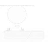 Marble wall-mounted washbasin cabinet with integrated washbasin Volongo
