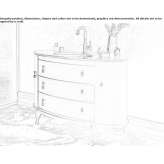 Freestanding walnut washbasin cabinet with doors Sievi