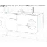 Wooden washbasin cabinet with drawers, standing Sievi