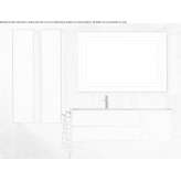 Enamelled crystal washbasin cabinet with doors and drawers Llacao