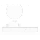 Wall-mounted washbasin cabinet made of marble and wood Volongo