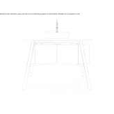 Washbasin cabinet with doors Latresne