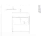 Metal washbasin cabinet with drawers Cairo