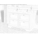 Double under-washbasin cabinet made of MDF with drawers Mackovec