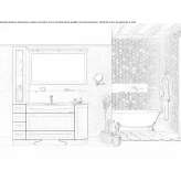Under-washbasin cabinet with a mirror Holysov