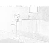 Oak wall-mounted washbasin cabinet with towel rack Sedlec