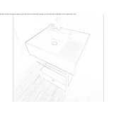 Wooden sectional console sink with drawers Melissi