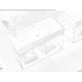 Akron© wall cabinet under washbasin with towel rack Lubomino