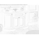 Free-standing MDF washbasin cabinet with doors Mackovec