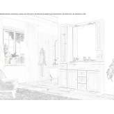 Under-washbasin cabinet with a mirror Holysov