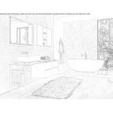 Single standing under-washbasin cabinet with cupboards Binzen