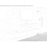 Single wall-mounted washbasin cabinet with drawers Bellport