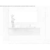 Single wall-mounted washbasin cabinet with integrated washbasin Llacao