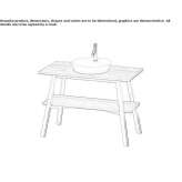 Solid wood washbasin cabinet Latresne
