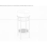 Metal cabinet under the washbasin with a towel rack Trilj