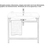 Walnut console sink Taberg