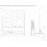 Single wall-mounted washbasin cabinet with integrated washbasin Dobrzany