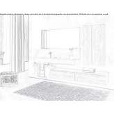 Single wall cabinet under the washbasin made of HPL with a towel hanger Seiffen