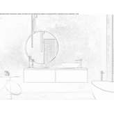 Single wall-mounted washbasin cabinet with mirror Pichigua