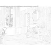Single standing under-washbasin cabinet with cupboards Binzen
