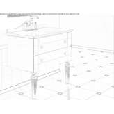Standing under-washbasin cabinet with drawers Savannah