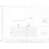 Single washbasin cabinet with drawers, made of melamine-coated chipboard Kunzell