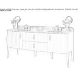 Double washbasin cabinet with drawers Arch
