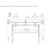 Double console sink with towel rail Gols