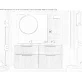 Single washbasin cabinet with drawers Romuli