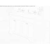 MDF double washbasin cabinet with doors Mackovec