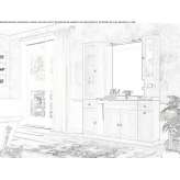 Under-washbasin cabinet with a mirror Holysov