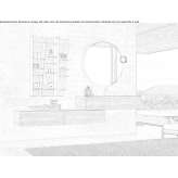 Sectional laminate washbasin cabinet with integrated washbasin Panaci