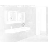 Single melamine washbasin cabinet, wall-mounted Bellport