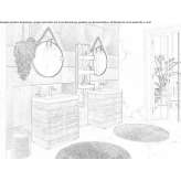 Double washbasin cabinet with drawers Binzen