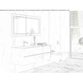 Single wall-mounted washbasin cabinet with mirror Binzen