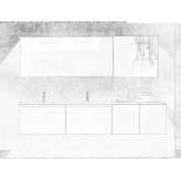 Double washbasin cabinet mounted to the wall Bogei