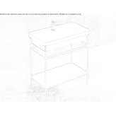 Metal cabinet under the washbasin with a towel rack Rodby